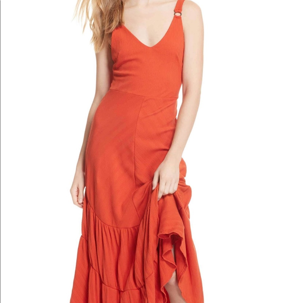 SOLD!!! NWT FREE PEOPLE RED/ORANGE DRESS - Picture 3 of 8
